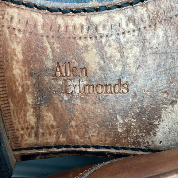 Allen Edmonds Clifton Mens Leather Oxford Captoe Dress Shoes Brown - Picture 9 of 13